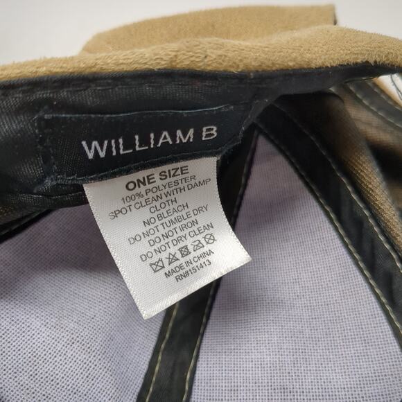William B Slideback Baseball Cap Beige One Size Adjustable Outdoor Blank Poly - Picture 9 of 9